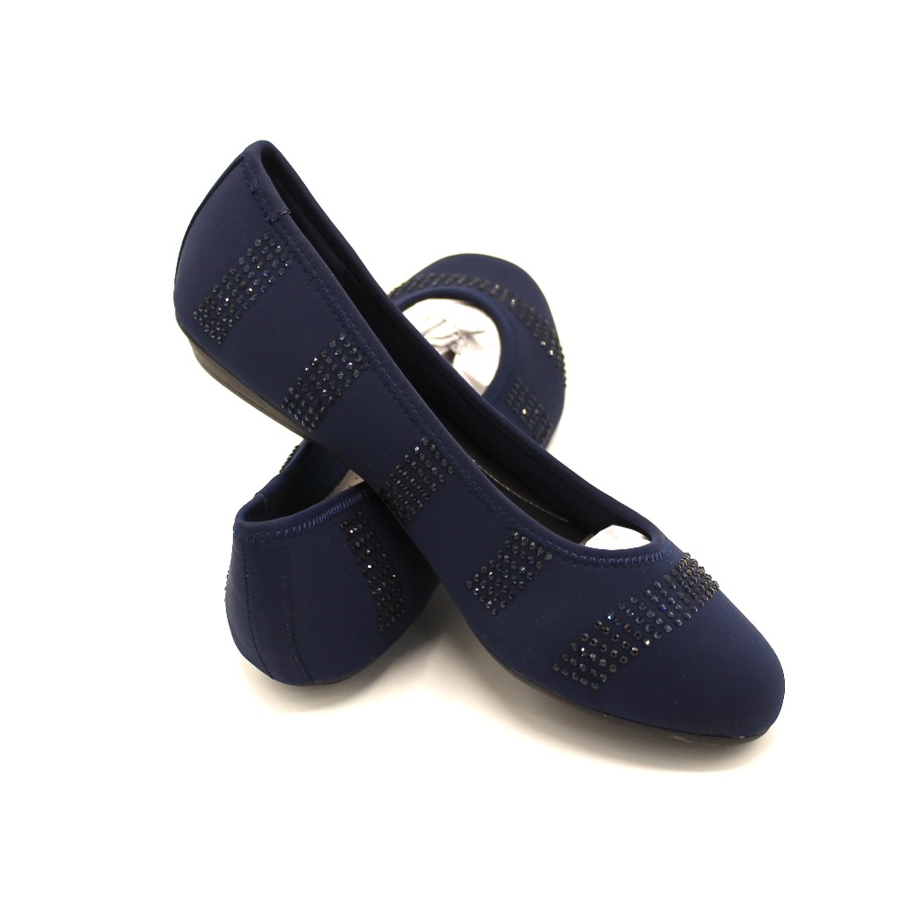 Karen Scott Women's Blue Flats Size 10W